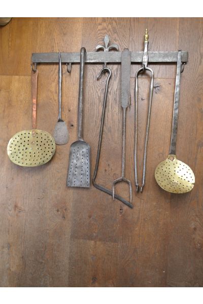 Antique Wall-mounted Fireplace Tools