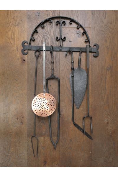 Antique Wall-mounted Fireplace Tools