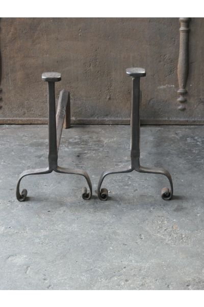 Louis XV Iron Andirons