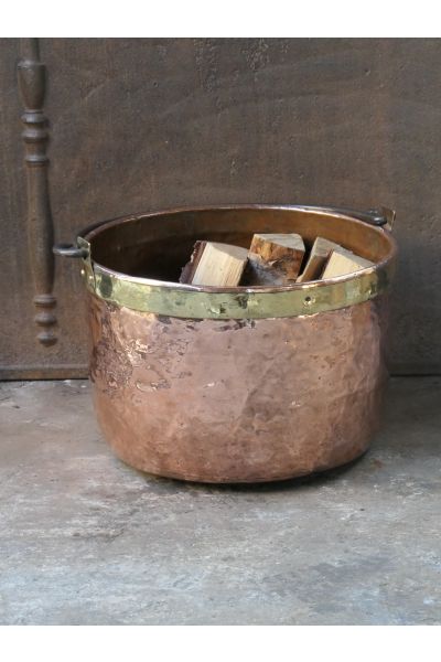 Polished Copper Firewood Basket