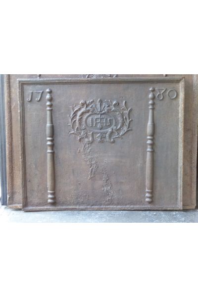 Pillars with IHS Monogram Fireback