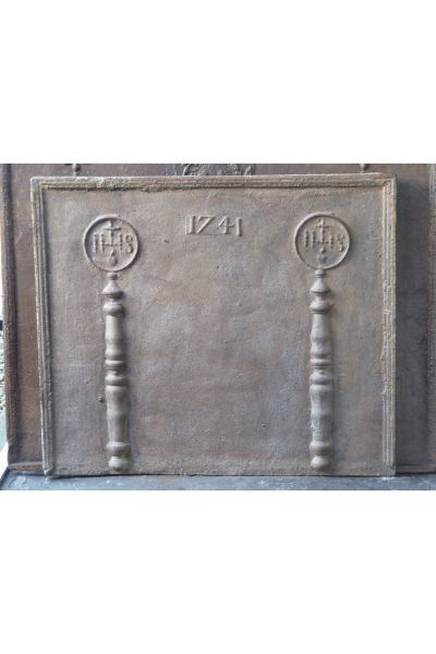 Pillars with IHS Monogram Fireback