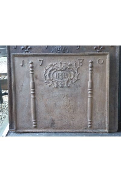 Pillars with IHS Monogram Fireback