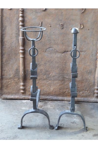 Louis XV Iron Andirons