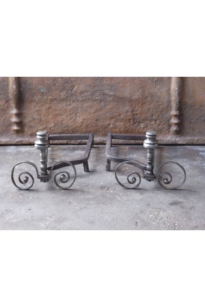 Louis XV Iron Andirons