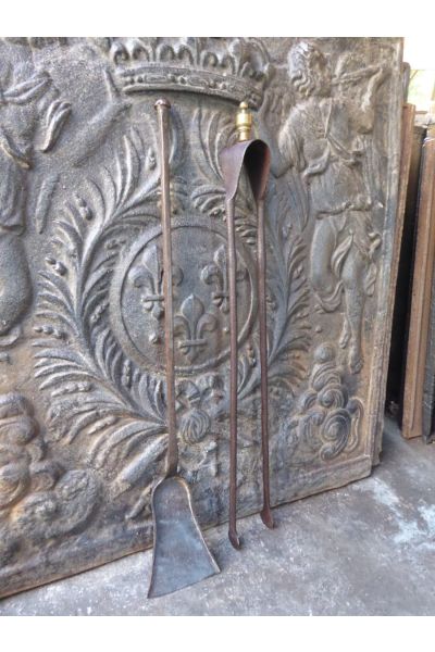 Large French Fireplace Tools