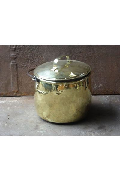 Polished Brass Firewood Basket