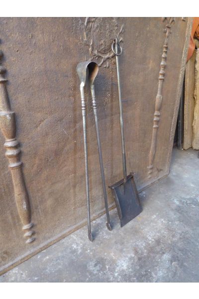 Large French Fireplace Tools