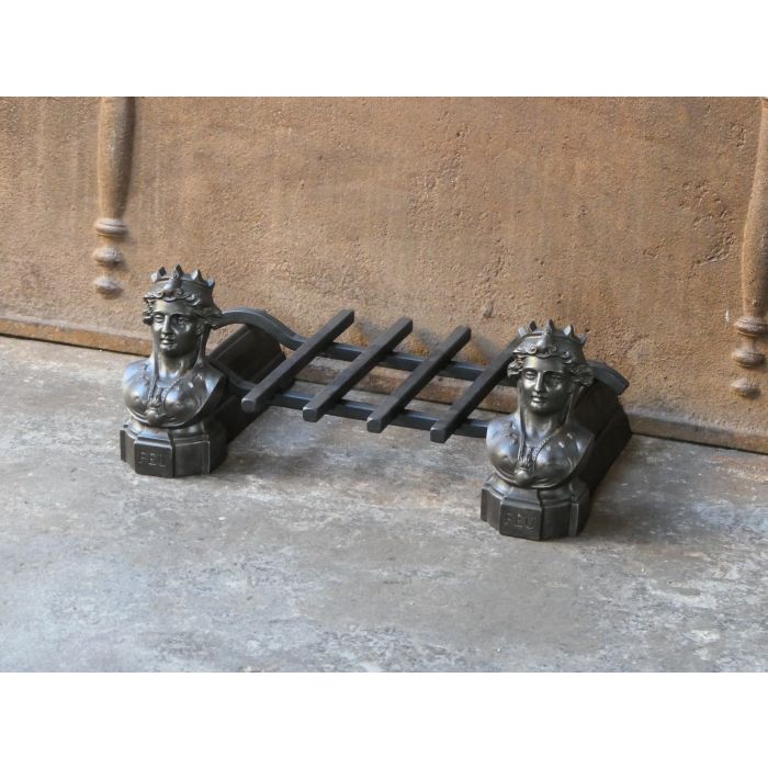 Vintage Cast Iron Fireplace Log Holder AS IS