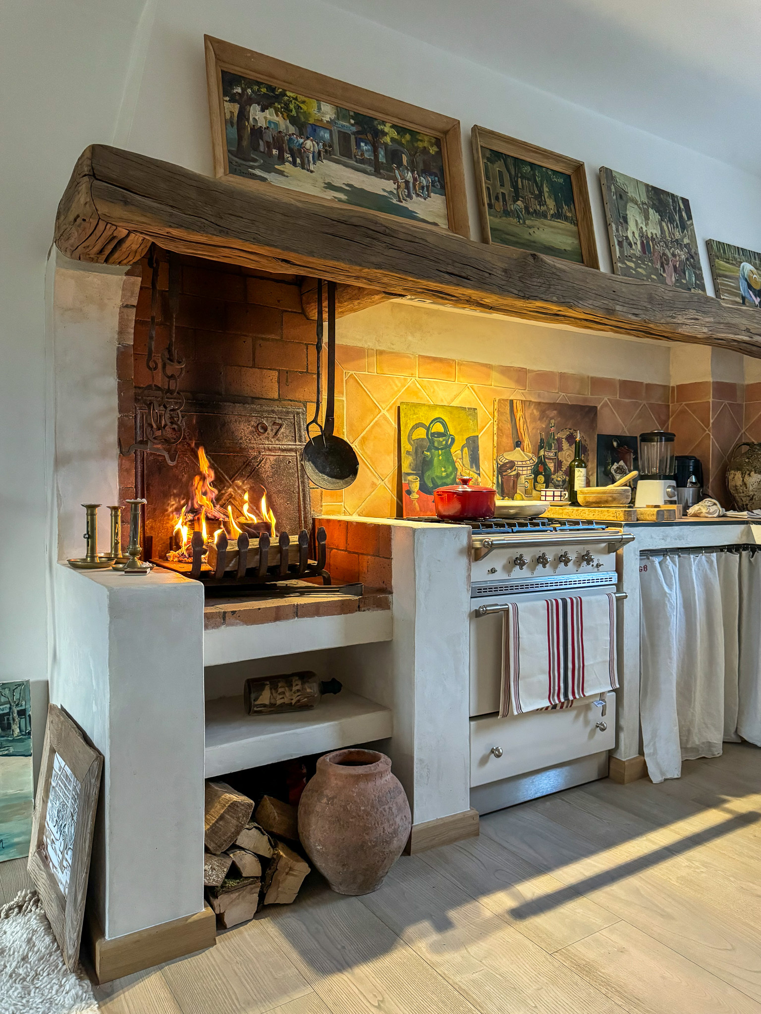 Kitchen Fireplace In Saint Tropez